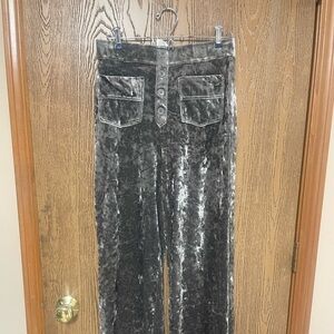HALARA Gray Velvet Pants